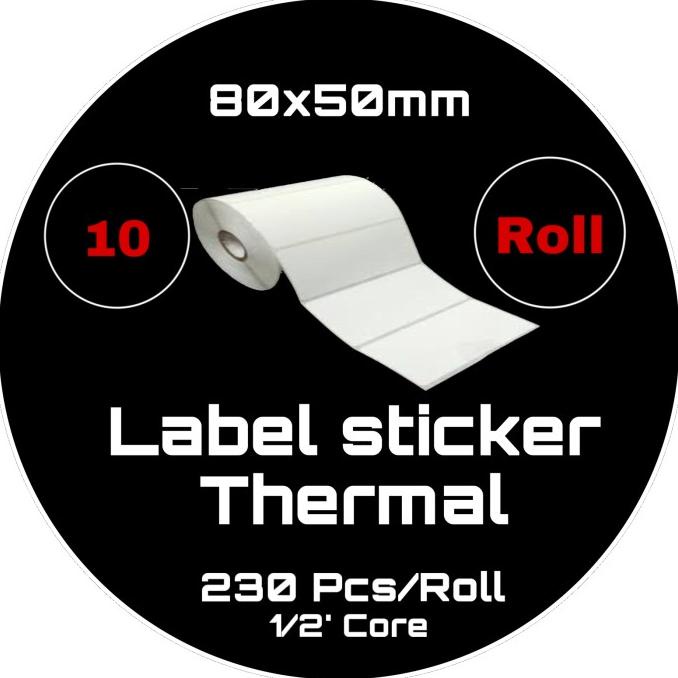 

LABEL STICKER THERMAL 80X50 u/ PANDA PRJ-80BL PRINTER BLUETOOTH MOBILE