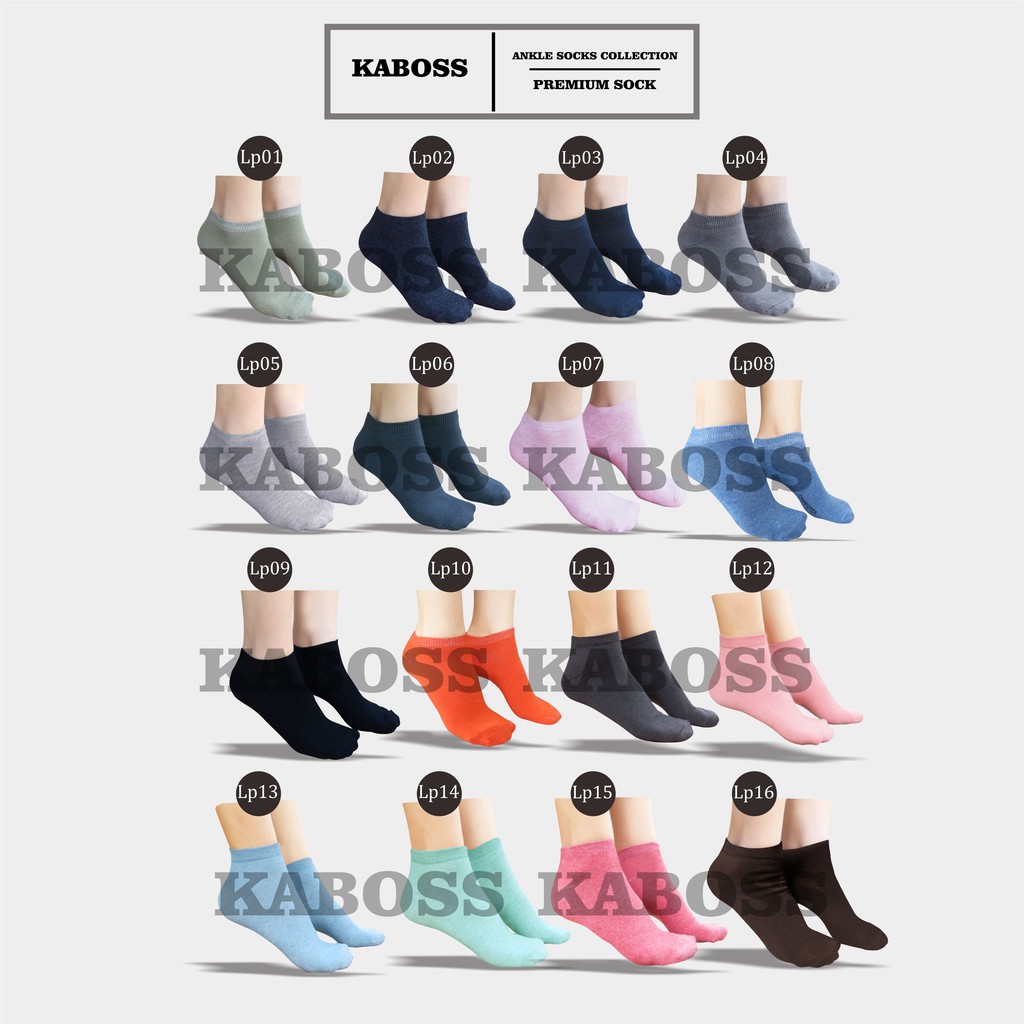 Kaboss Kaos Kaki Semata Kaki Polos Angkel Unisex