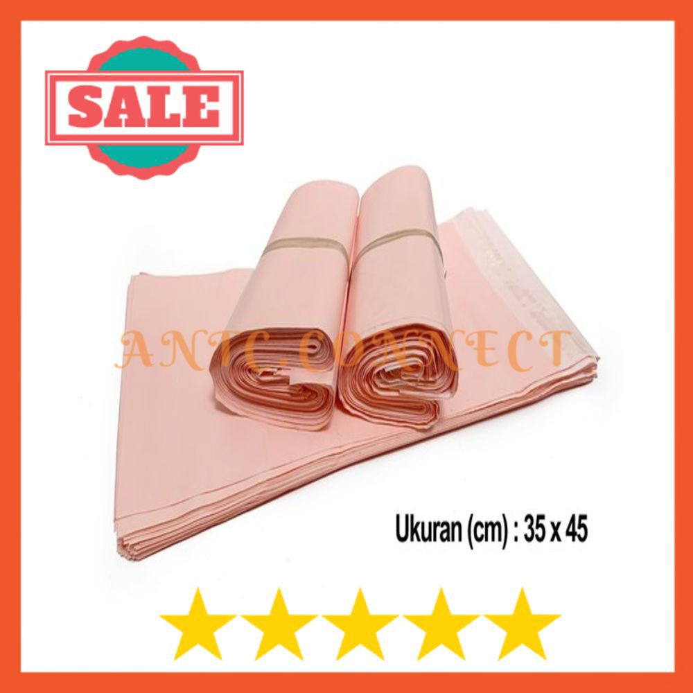 

Antc.Connect Polymailer Pink 35x45 Polybag kantong Amplop Plastik Packing Isi 100 - New Material