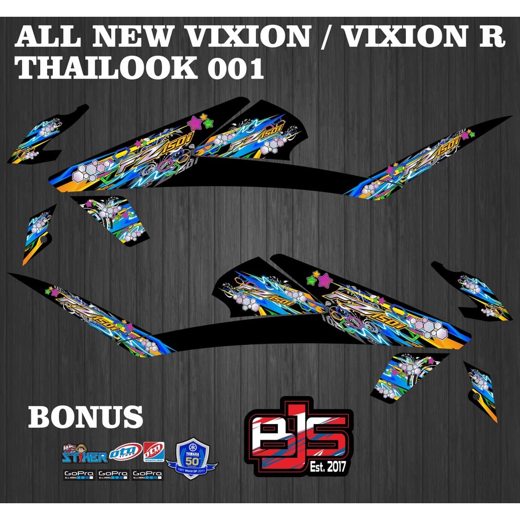 Striping all new vixion - Stiker Decal yamaha vixion 2017-2021 vixion r all new vixion thailook 1