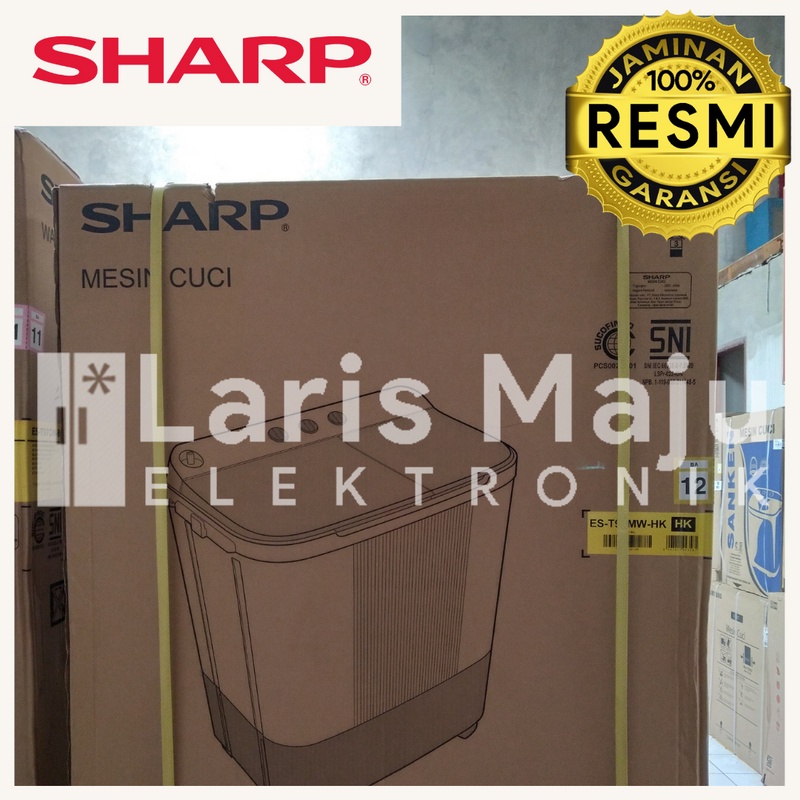 Sharp Mesin Cuci ES-T 90 MW PK/HK/BK 8 Kg