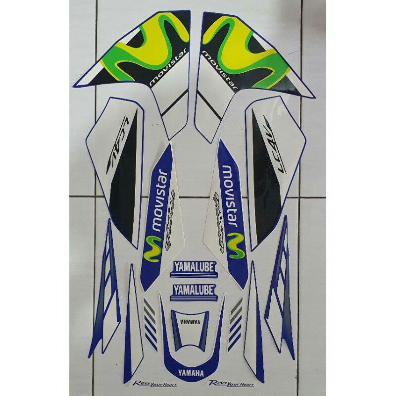 striping sticker yamaha vixion movistar vixion spesial edition movistar 2015 2016 biru