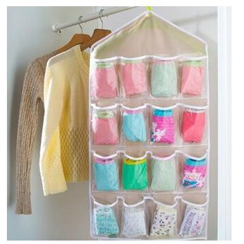 tempat celana dalam gantung hanger underwear pouch organizer