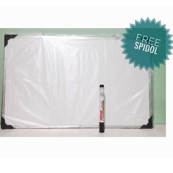 

[KODE PRODUK 8881] Whiteboard Kecil Murah / White Board 30 x 50 cm Bonus Spidol
