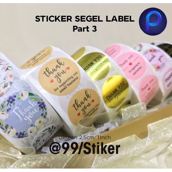 

(Isi 100Pcs) Sticker Thank You 2,5cm untuk Kue DIY Stiker Lucu Murah Part 3