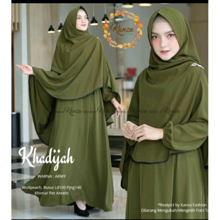 khadijah syar'i free hijab/ gamis syar'i naufalFashion.id free hijab