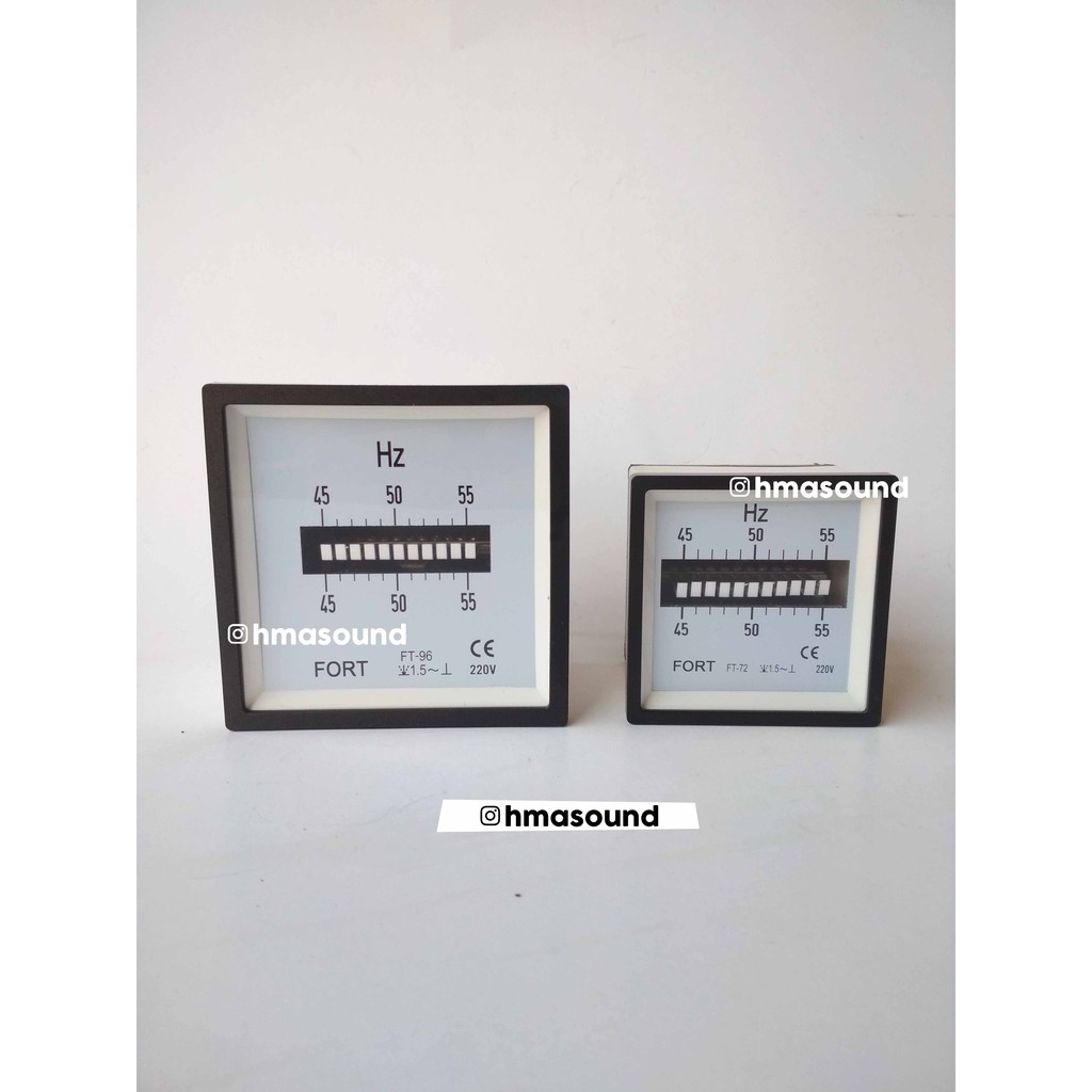 HZ Meter Frekuensi Frequency Meter Analog Getar 45~55 HZ 220V Fort