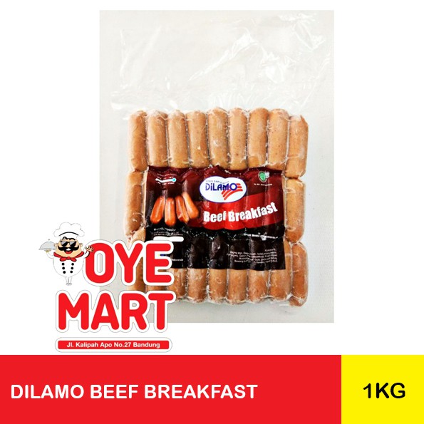 DILAMO BEEF BREAKFAST 1KG SOSIS SAPI