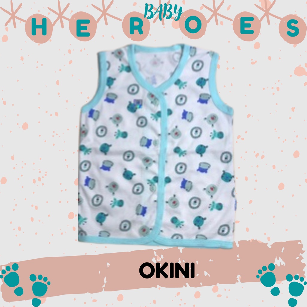 SNI okini Atasan Kutung MOTIF Katun Kaos Baju Bayi Lengan Buntung