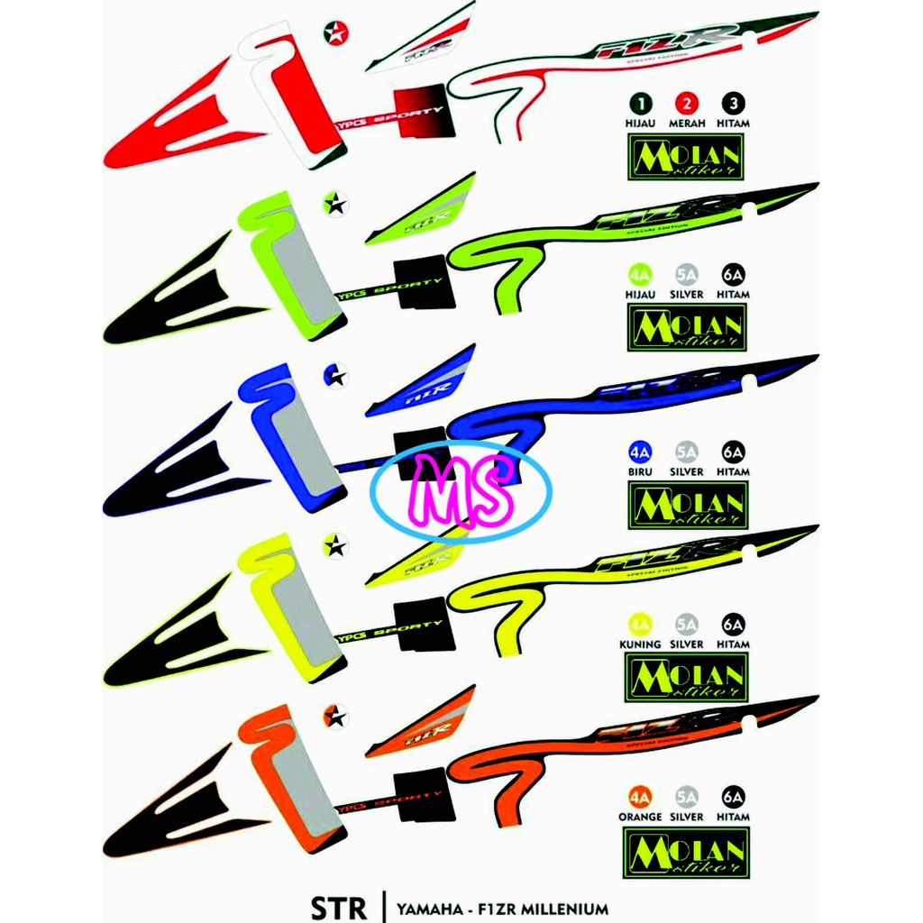 FR1 Stiker Sticker Striping Original F1ZR CALTEX