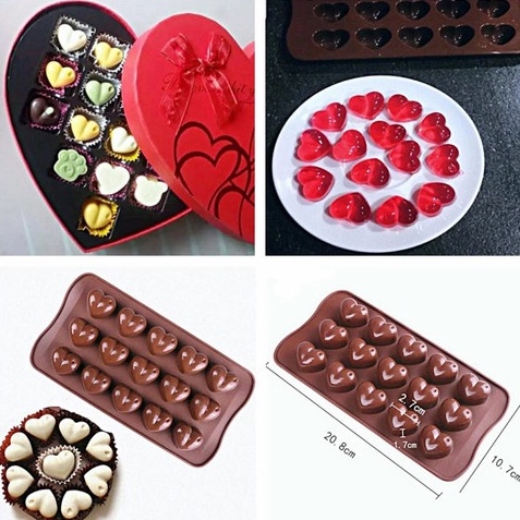 Loyang Silikon Coklat Love / Loyang Love / Cetakan Coklat Love / Cetakan Kue Love GJ-8