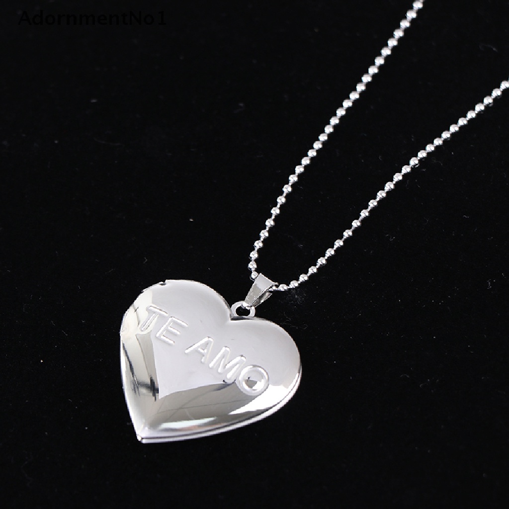 [AdornmentNo1] Unique Carved Design Photo Frame Pendant Necklace Charm Openable Locket Necklace [new]