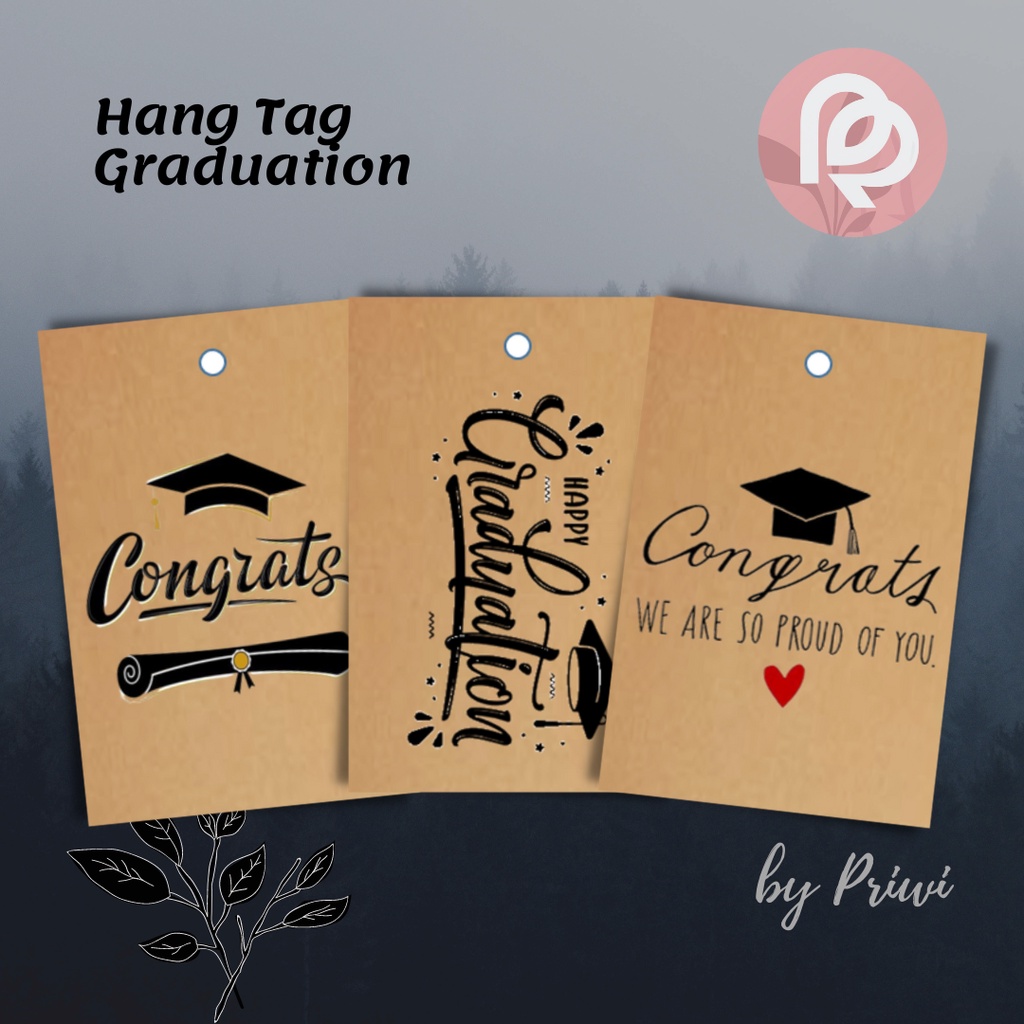 

HANG TAG HAPPY GRADUATION WISUDA CUSTOM RUSTIC KRAFT