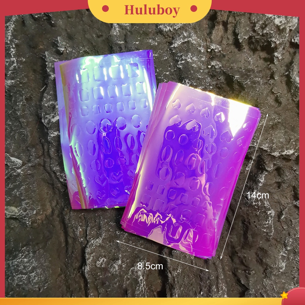 Huluboy Huluboy♡ 11pcs / Set Stiker Kuku Efek Aurora Foil Warna-Warni Untuk Dekorasi Manicure