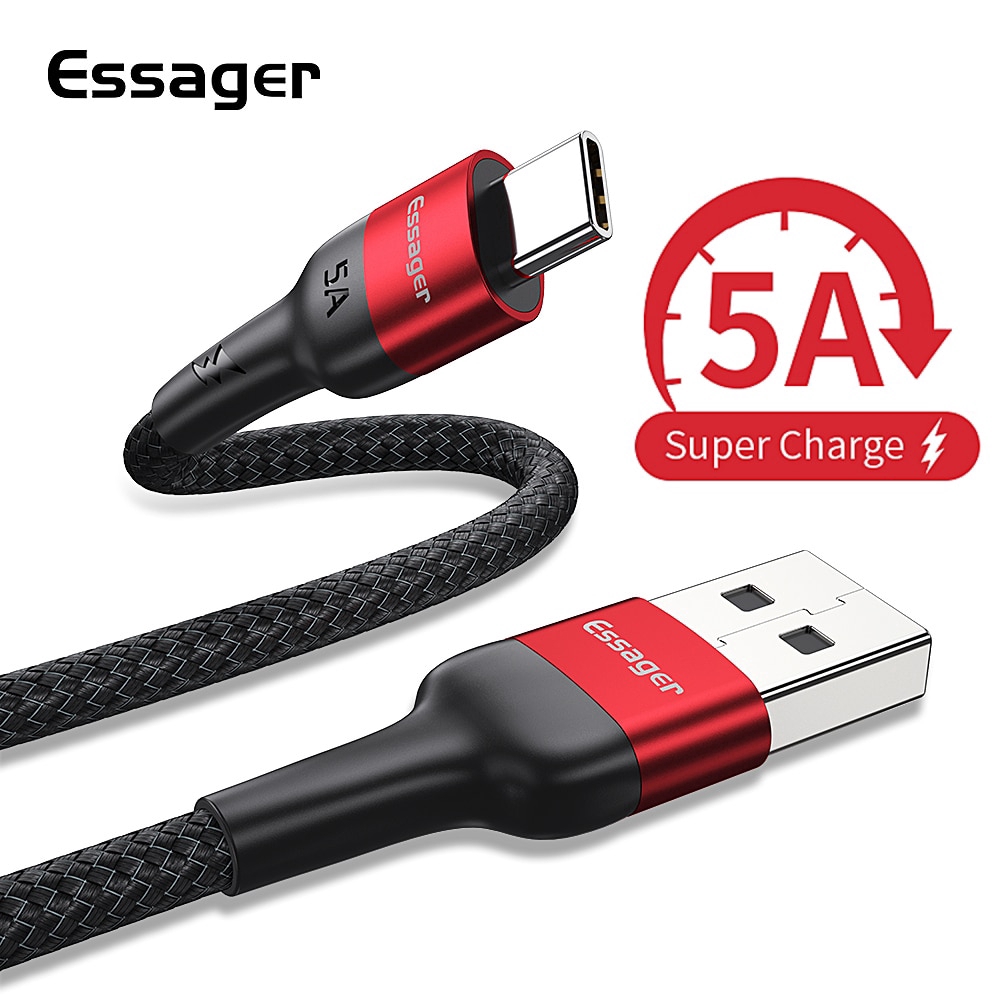 

Essager 100% Original Kabel Data Charger USB Tipe-C untuk Huawei Mate 30 P30 P20 Pro Lite