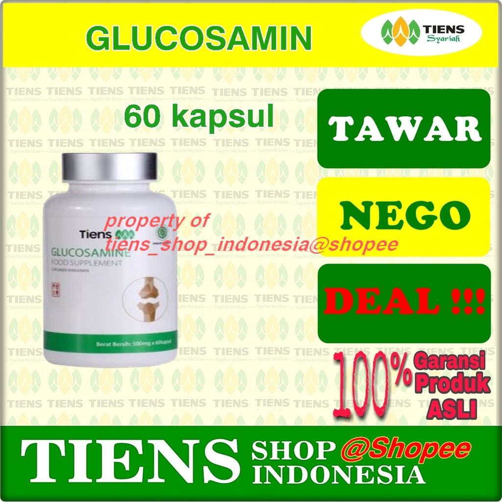 TIENS GLUKOSAMIN HERBAL  UNTUK  NYERI SENDI  TULANG ISI 60 