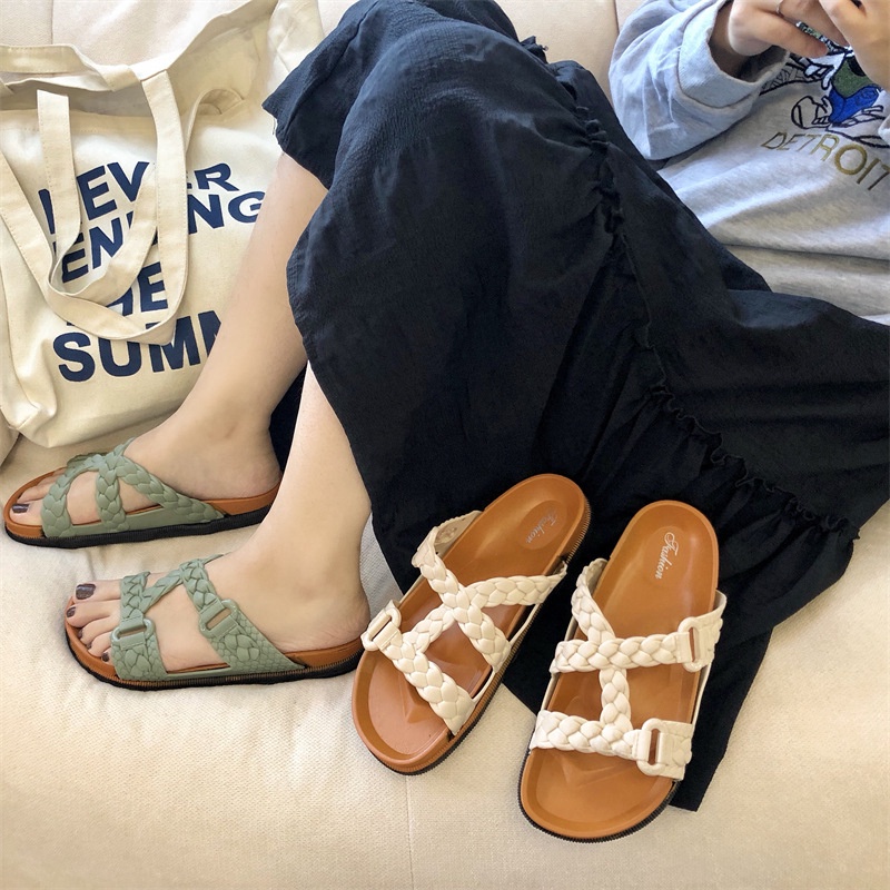 ☀CAMILO☀ SF17 Sandal Gunung Slop Slip On Teplek Wanita Pria Sandal Cewek Sandal Cowok Sandal Unisex Sandal Import Sandal Premium