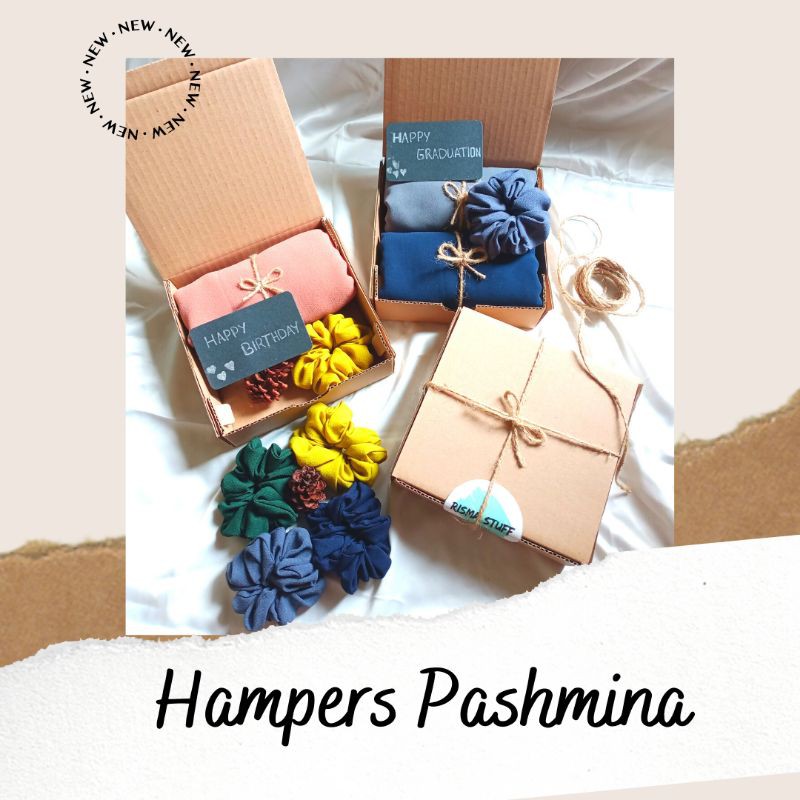 Hampers Hijab Pashmina/Hampers Pashmina Ceruty/Hampers Murah/Gift Box Hijab/Gift Box Murah