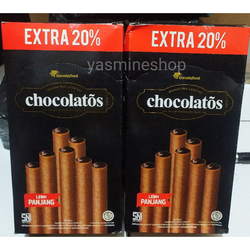 

CHOCOLATOS DARK CHOCOLATE LEBIH PANJANG ISI 20pc