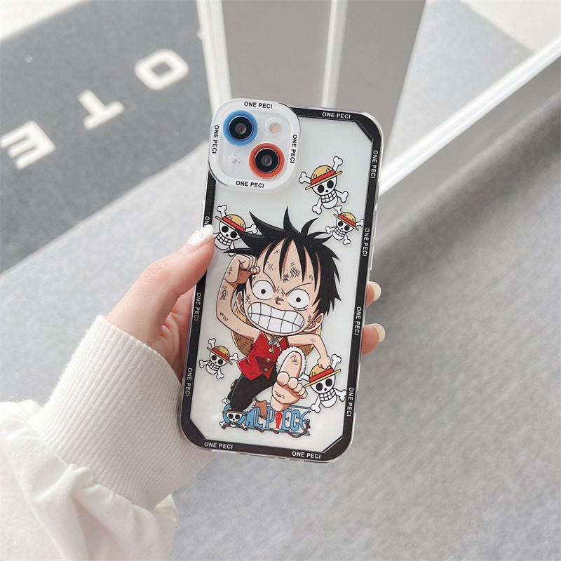 Funny Luffy Soft Case Samsung Note 20 Ultra A13 A10S A03 Core M52 A73 S21 S20 FE J5 J7 Prime J4 Plus A32 Redmi Note 10 Pro 10C Poco X3 NFC Pro VIVO V23 Pro OPPO A96 Reno 7Z Cover