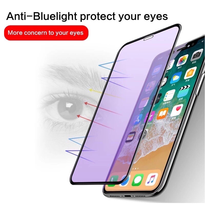 VIVO V5/V7/Y20/S1/S1 PRO/Z1 PRO TEMPERED GLASS ANTI BLUELIGHT ANTI RADIASI 10D FULL COVER