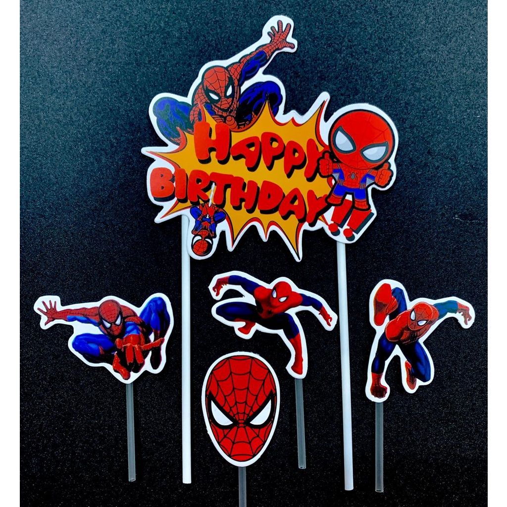 Topper Kue Ulang Tahun Spiderman
