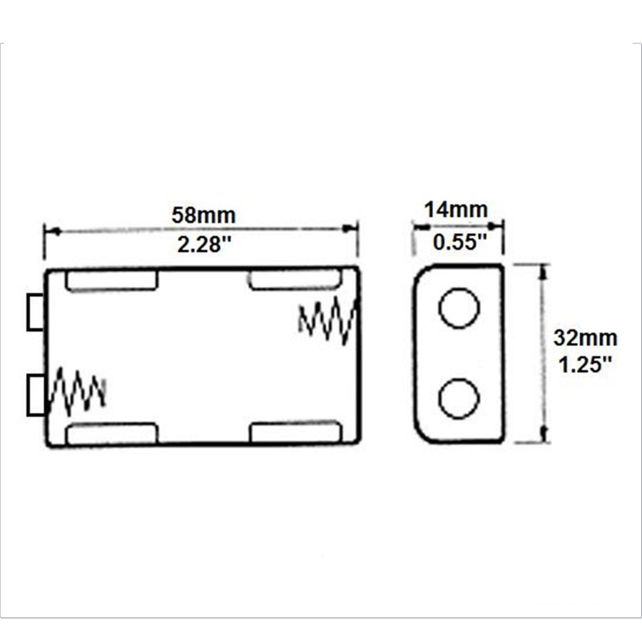 Tempat Baterai AA isi 2 / Kotak Baterai AA 2x / Battery Holder AA