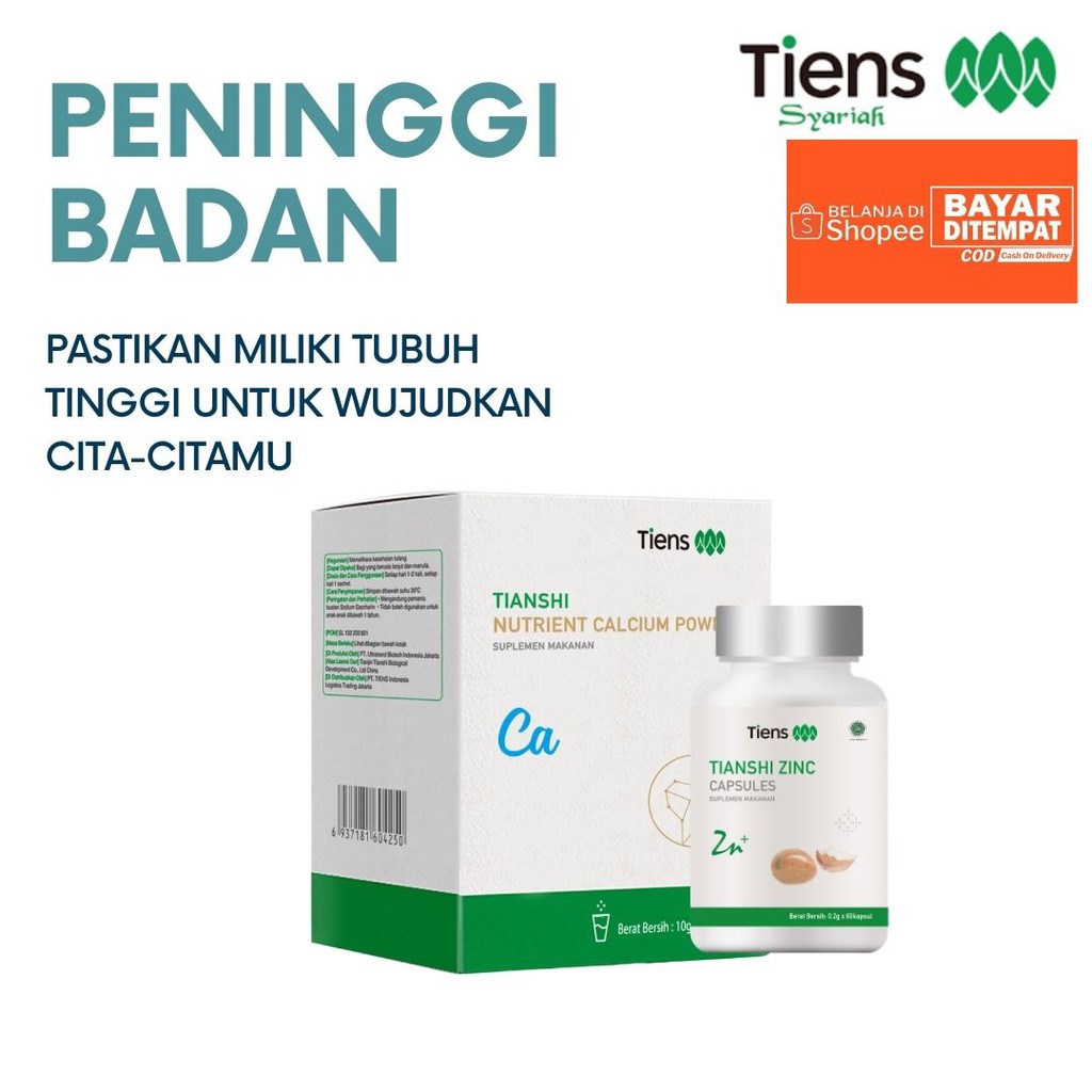 

Paket Peninggi badan Tiens Original Susu NHCP dan Zinc Kapsul