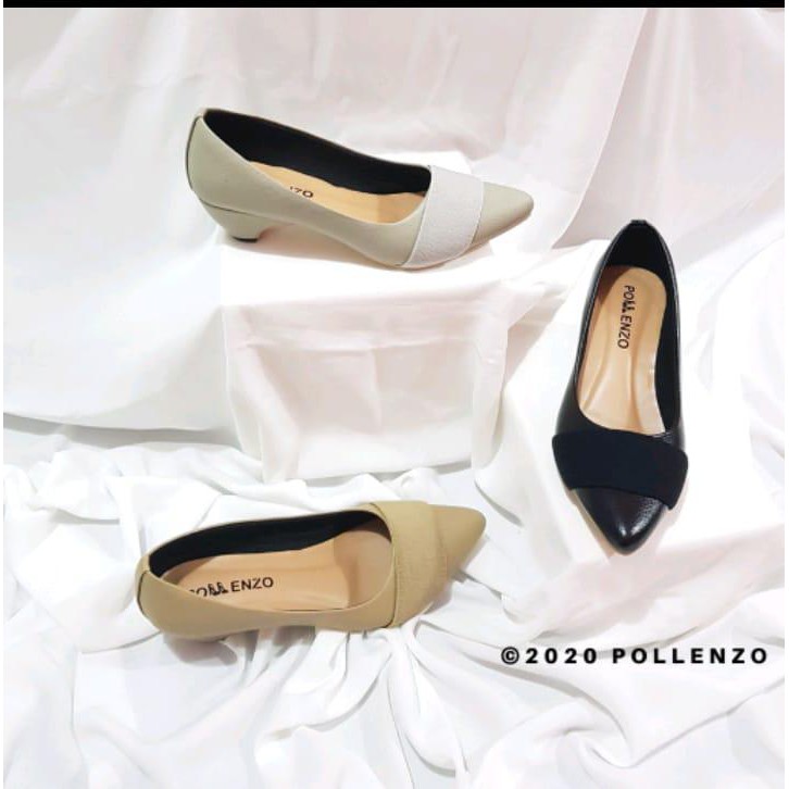 Sepatu Kerja Wanita Pantopel Plat Karet PL(POLLENZO-ALISHA) WARNA ABU