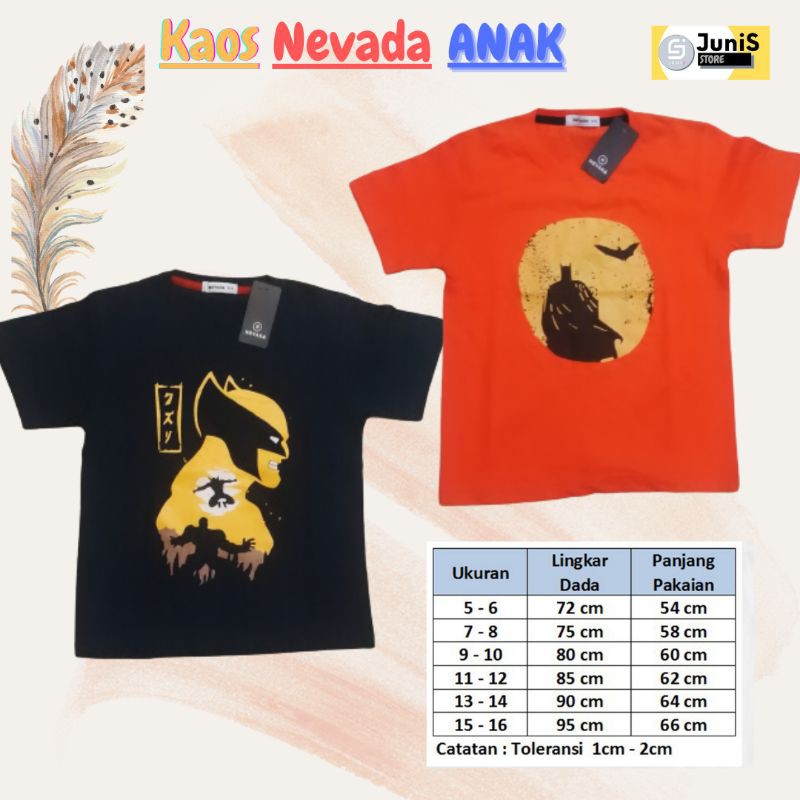 COD| kaos nevada anak| kaos nevada kids| kaos nevada junior | KAOS NEVADA BEDMAN