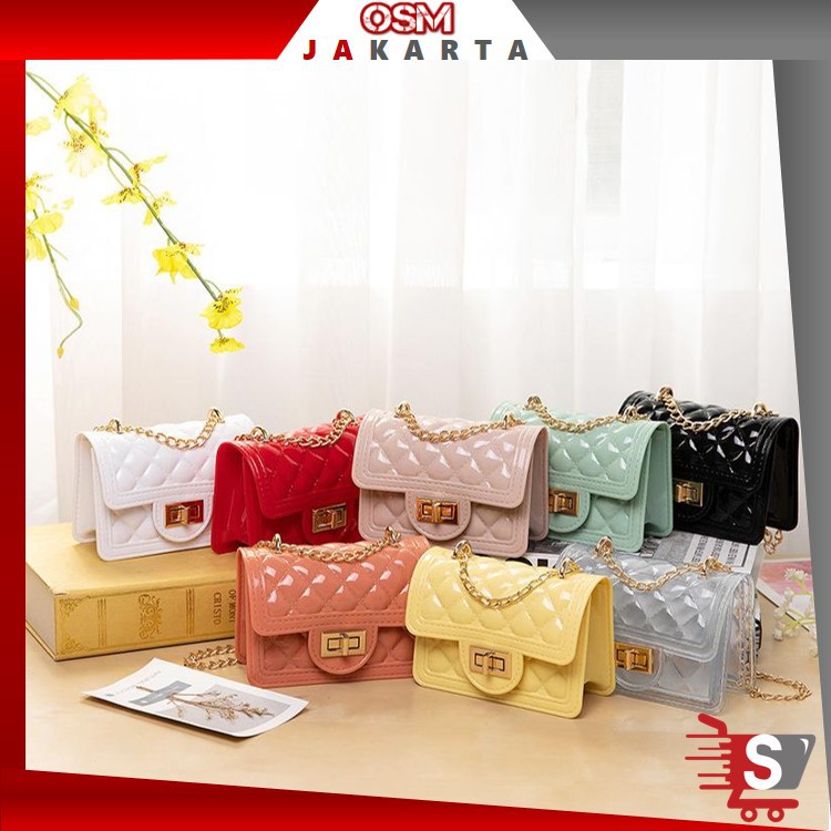 OSM JKT T5045 Tas Selempang Wanita / Tas Jelly Gaya Korea / Handbag Wanita / Jelly Bag