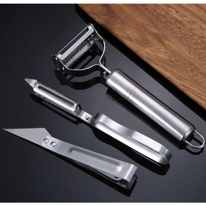 Peeler Dapur Pengupas Kentang Sayuran Buah Serbaguna Bahan Stainless Steel Model Parutan Terbaru Import