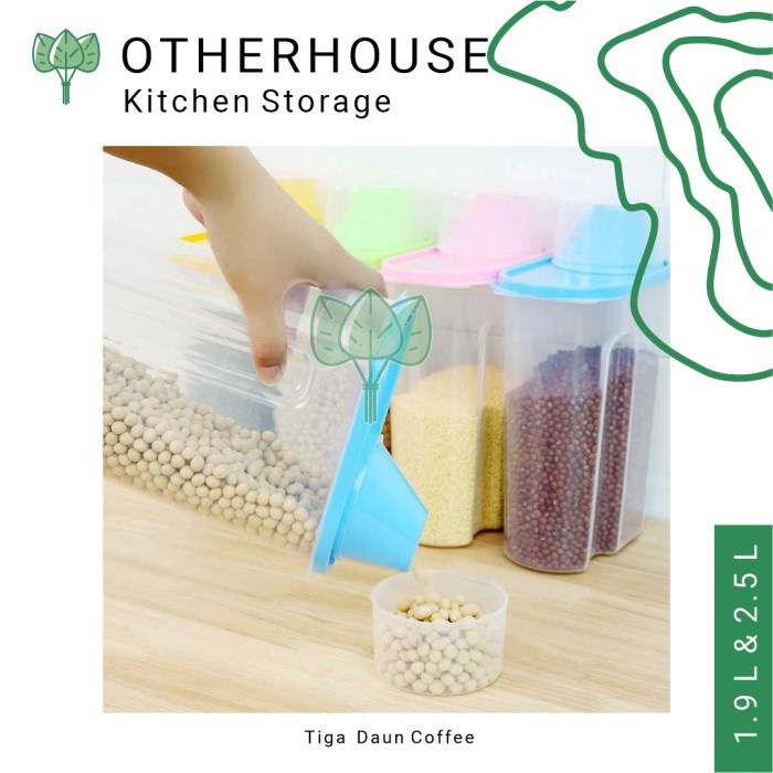 Toples Dapur estetik Toples Plastik wadah penyimpanan dapur kitchen