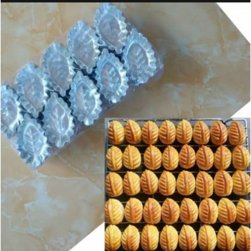 cetakan nastar daun / cetakan kue