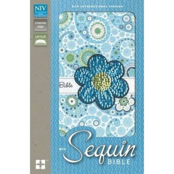 NIV, Sequin Bible, Leathersoft, Blue - 9780310730972