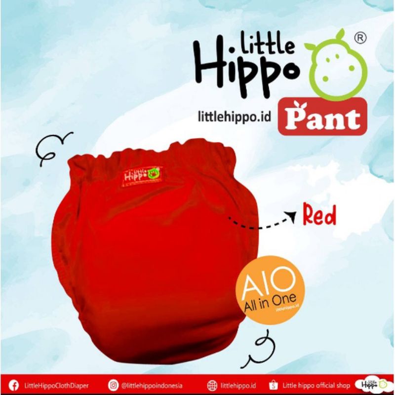 Clodi Pant Little Hippo / Pampers Cuci Ulang / Popok Bayi