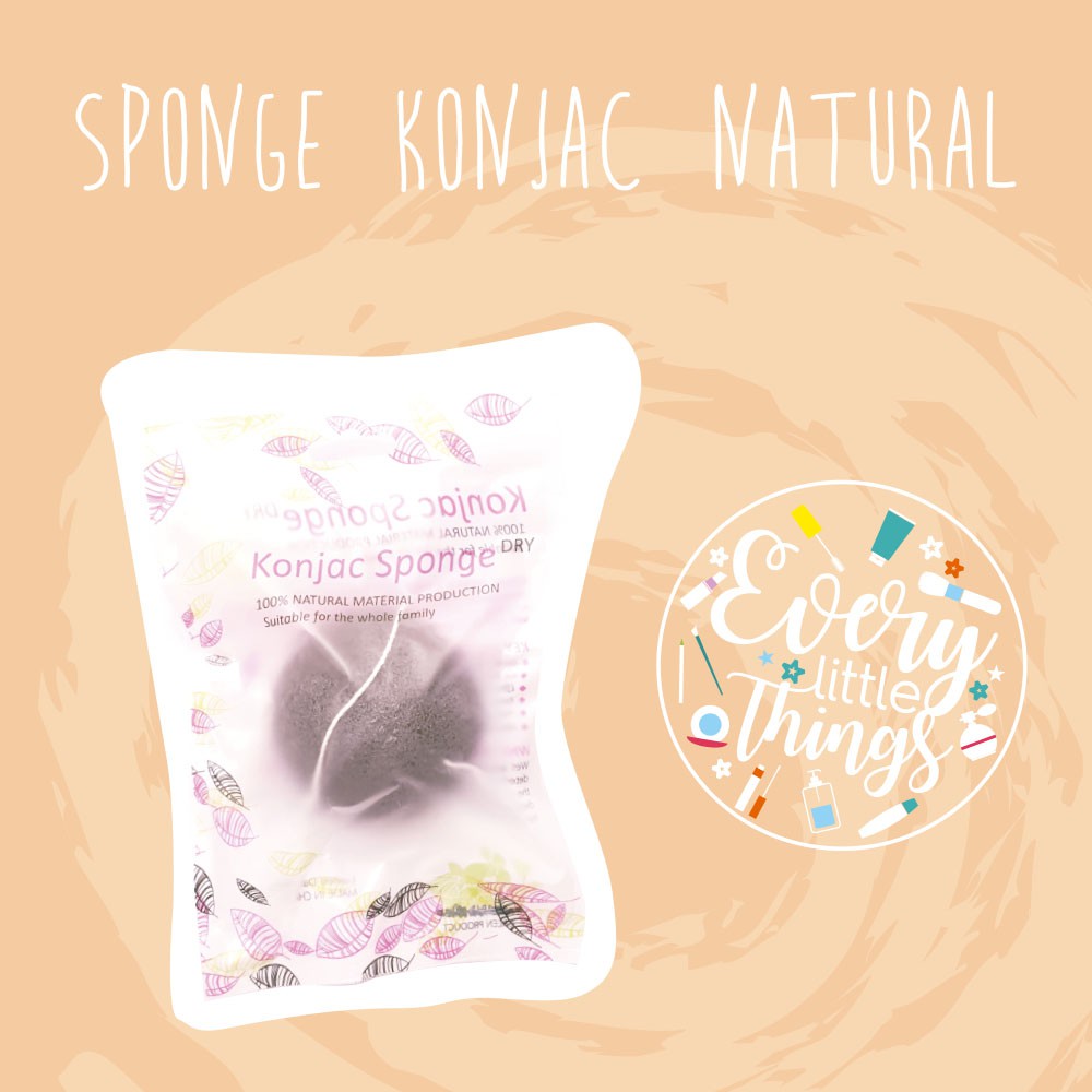 Natural Konjac Sponge [ Face / Facial Spons / Spon Wajah / Perawatan Muka / Organic / Organik ]