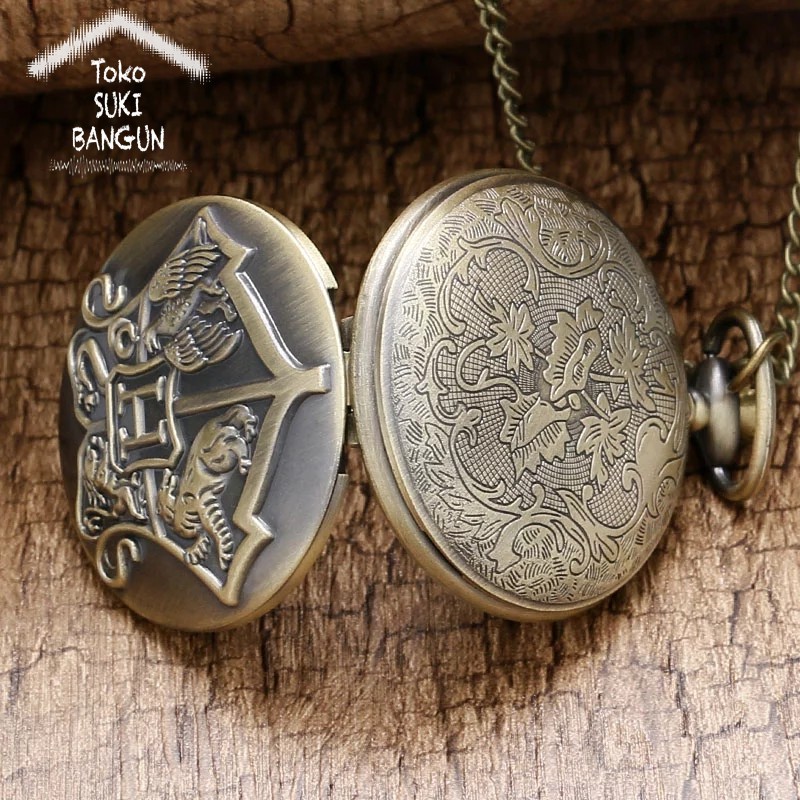 PW 001-004 BIG Pocket Watch Bronze Metal Pendant Chain Kalung Jam Saku