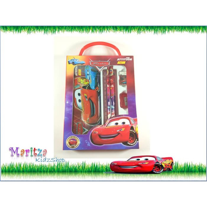 

TERMUURAAH, Stationery / Study Set ATK Alat Tulis Belajar Karakter Cars .