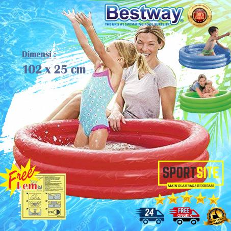 Bestway Splash &amp; Play Pool 102cm Kolam Bak Balon Renang Anak Murah
