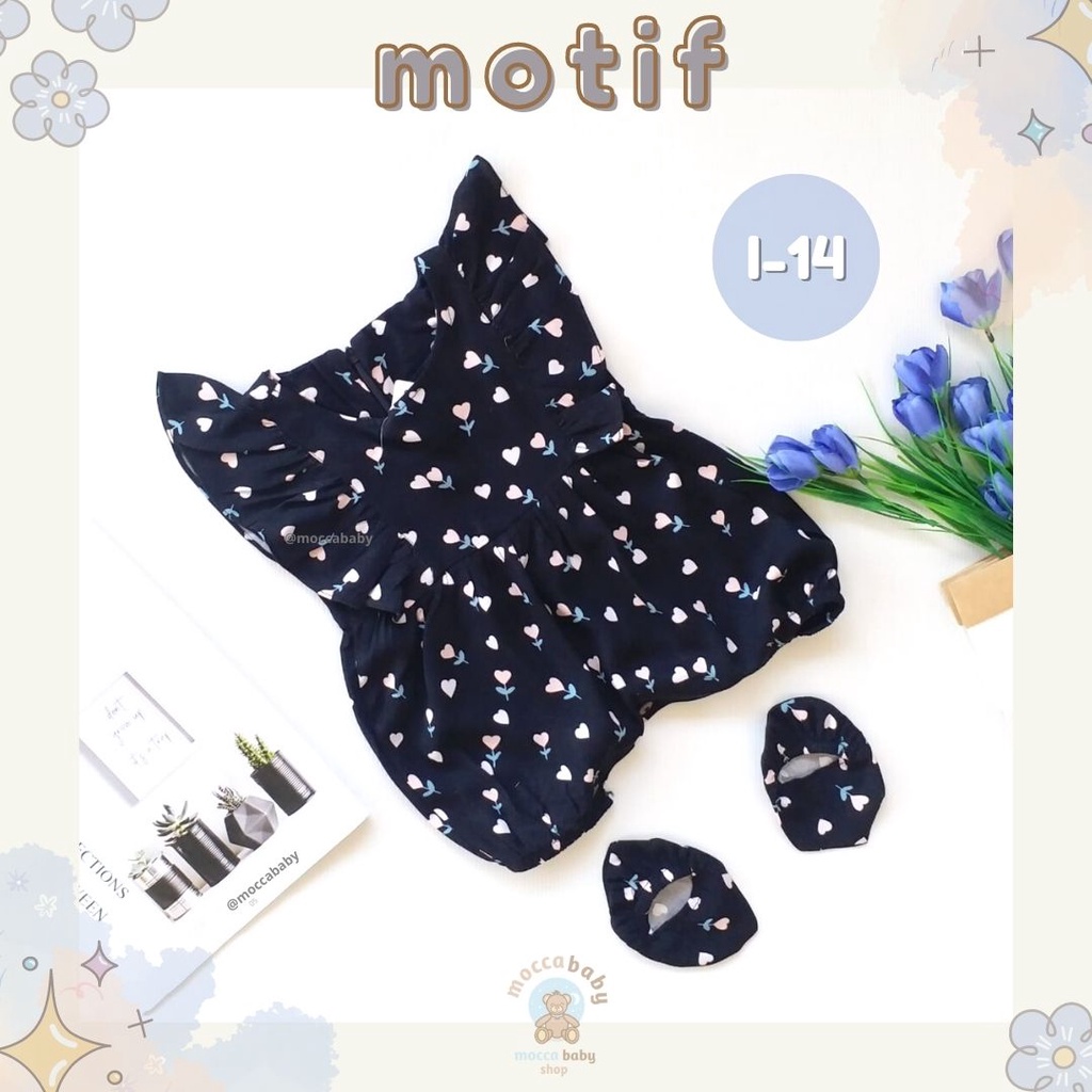 MBSS - BBB JUMPSUIT ZEELAA setelan anak perempuan jumper bayi motif bunga lucu free sarung kaki PART 3