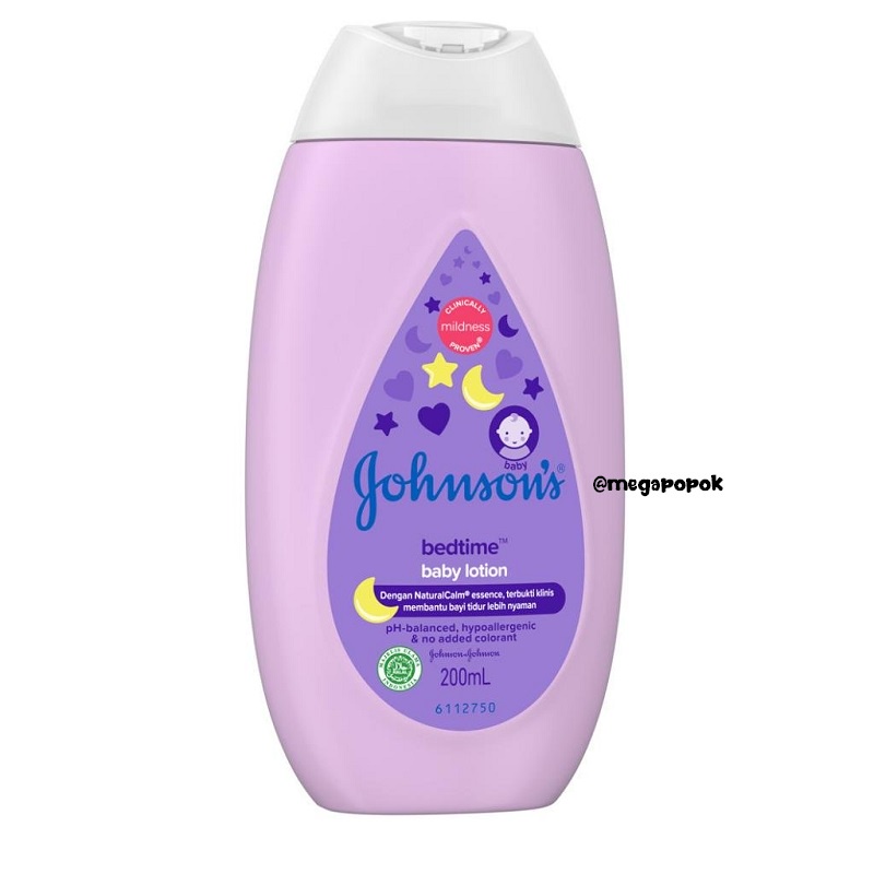 Johnson's Baby Body Lotion Bedtime/Milk Rice/Pink/Cottontouch 200ml/megapopok