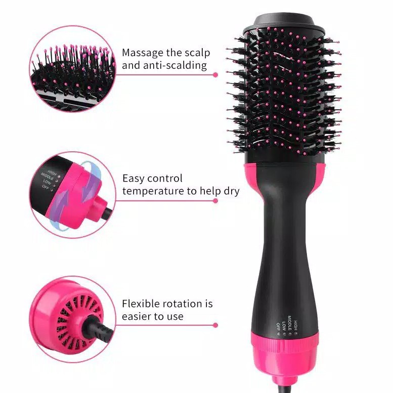 BISA BAYAR DITEMPAT One step brush hairdryer and styler sisir pengering, pelurus &amp; curly rambut elektrik 4 in 1 Grosir sisir catok rambut multifungsi Sutera99