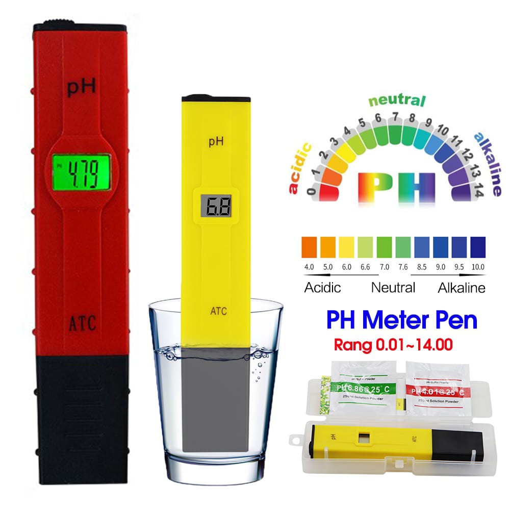 PH Meter Digital Tester Alat Pengukur Keasaman Cairan Air Hidroponik Akuarium Kolam PH Pena
