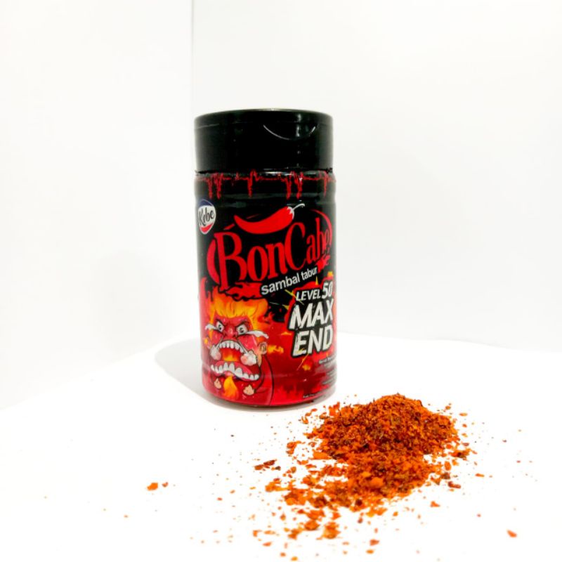 

Sambal tabur boncabe level 50 max end botol 30gr