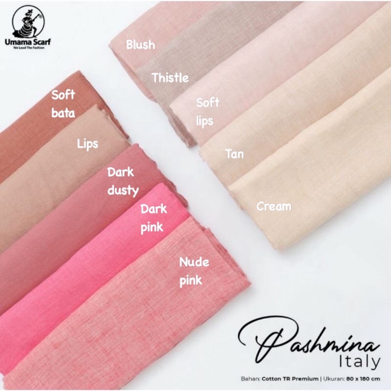 PASHMINA ITALY VOAL UMAMA TEPI RAWIS