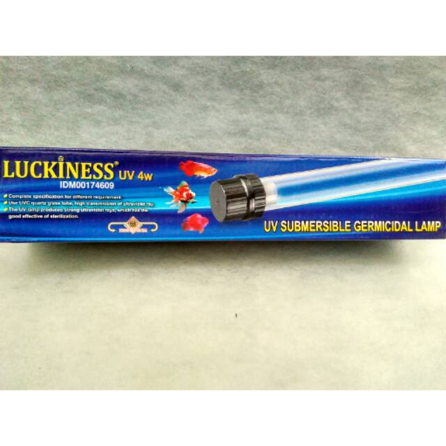 Lampu aquarium kolam anti lumut luckiness uv 4watt