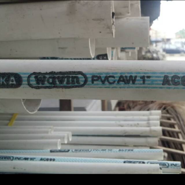 Pipa Pvc Pipa Wavin AW ukuran 1". Dijual per 1 meter