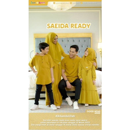 Sarimbit Saeida By Queensha | Baju Seragam Keluarga | Gamis | Gamis Anak | Koko Dewasa | Koko Anak