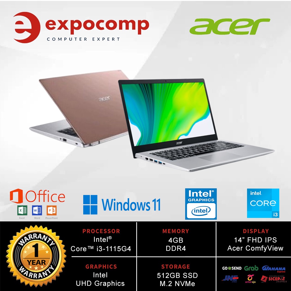 ACER Aspire 5 Slim A514-54-35TH PINK CORE i3-115G4
